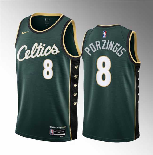 Men's Boston Celtics #8 Kristaps Porzingis Green2023 Draft City Edition Stitched Basketball Jersey Dzhi ,We sell and wholesale Men's Boston Celtics #8 Kristaps Porzingis Green2023 Draft City Edition Stitched Basketball Jersey Dzhi  on line form chian!
